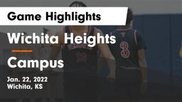 Wichita Heights  vs Campus  Game Highlights - Jan. 22, 2022
