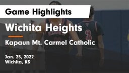 Wichita Heights  vs Kapaun Mt. Carmel Catholic  Game Highlights - Jan. 25, 2022