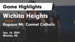 Wichita Heights  vs Kapaun Mt. Carmel Catholic  Game Highlights - Jan. 16, 2024