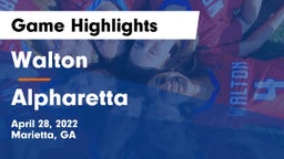Walton  vs Alpharetta  Game Highlights - April 28, 2022
