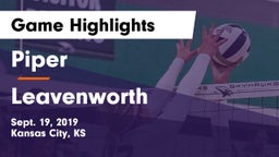 Piper  vs Leavenworth  Game Highlights - Sept. 19, 2019