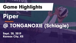 Piper  vs @ TONGANOXIE (Schlagle) Game Highlights - Sept. 28, 2019