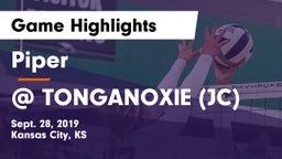 Piper  vs @ TONGANOXIE (JC) Game Highlights - Sept. 28, 2019
