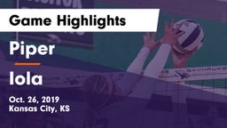 Piper  vs Iola  Game Highlights - Oct. 26, 2019