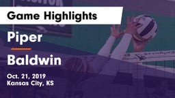Piper  vs Baldwin  Game Highlights - Oct. 21, 2019