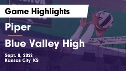 Piper  vs Blue Valley High  Game Highlights - Sept. 8, 2022