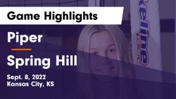 Piper  vs Spring Hill Game Highlights - Sept. 8, 2022