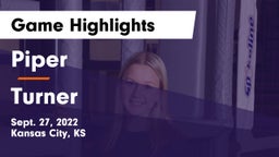 Piper  vs Turner Game Highlights - Sept. 27, 2022