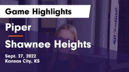 Piper  vs Shawnee Heights  Game Highlights - Sept. 27, 2022