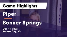 Piper  vs Bonner Springs  Game Highlights - Oct. 11, 2022