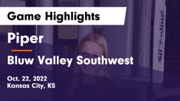 Piper  vs Bluw Valley Southwest Game Highlights - Oct. 22, 2022