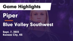 Piper  vs Blue Valley Southwest  Game Highlights - Sept. 7, 2023
