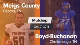 Matchup: Meigs County vs. Boyd-Buchanan  2016