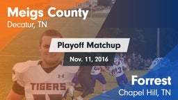 Matchup: Meigs County vs. Forrest  2016