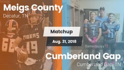 Matchup: Meigs County vs. Cumberland Gap  2018