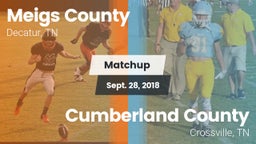 Matchup: Meigs County vs. Cumberland County  2018