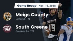Recap: Meigs County  vs. South Greene  2018