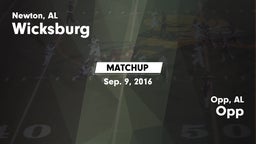 Matchup: Wicksburg vs. Opp  2016