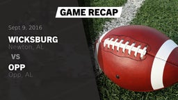 Recap: Wicksburg  vs. Opp  2016