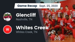 Recap: Glencliff  vs. Whites Creek  2020