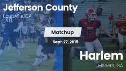 Matchup: Jefferson County vs. Harlem  2019