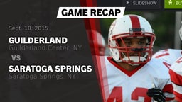 Recap: Guilderland  vs. Saratoga Springs  2015