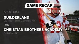 Recap: Guilderland  vs. Christian Brothers Academy  2016