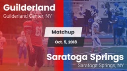 Matchup: Guilderland vs. Saratoga Springs  2018