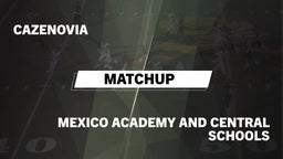 Matchup: Cazenovia vs. Mexico Academy and Central Schools 2016