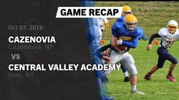Recap: Cazenovia  vs. Central Valley Academy 2016