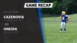 Recap: Cazenovia  vs. Oneida  2016