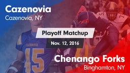 Matchup: Cazenovia vs. Chenango Forks  2016