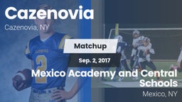 Matchup: Cazenovia vs. Mexico Academy and Central Schools 2017