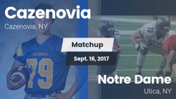 Matchup: Cazenovia vs. Notre Dame  2017