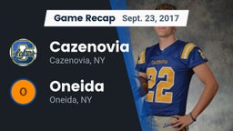 Recap: Cazenovia  vs. Oneida  2017