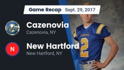Recap: Cazenovia  vs. New Hartford  2017