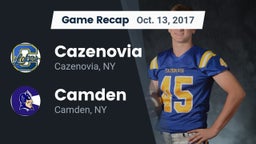 Recap: Cazenovia  vs. Camden  2017