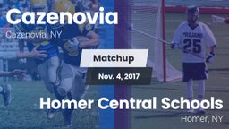 Matchup: Cazenovia vs. Homer Central Schools 2017