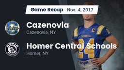 Recap: Cazenovia  vs. Homer Central Schools 2017