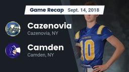 Recap: Cazenovia  vs. Camden  2018
