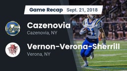 Recap: Cazenovia  vs. Vernon-Verona-Sherrill  2018