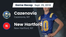 Recap: Cazenovia  vs. New Hartford  2018