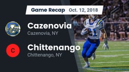 Recap: Cazenovia  vs. Chittenango  2018