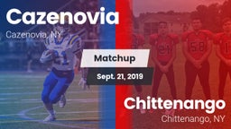 Matchup: Cazenovia vs. Chittenango  2019