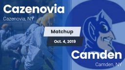 Matchup: Cazenovia vs. Camden  2019
