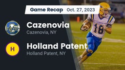 Recap: Cazenovia  vs. Holland Patent  2023