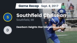 Recap: Southfield Christian  vs. Dearborn Heights Star International Academy 2017