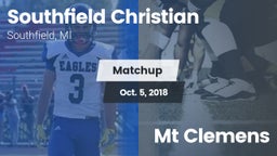 Matchup: Southfield Christian vs. Mt Clemens  2018