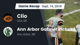 Recap: Clio  vs. Ann Arbor Gabriel Richard  2018