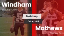 Matchup: Windham vs. Mathews  2019